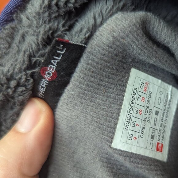 The North Face Thermoball Lace 8” Primaloft Insulated Boots Purple Snow - Picture 8 of 10